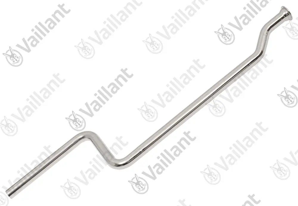 Vaillant Rohr mit mehreren Biegungen, aus Metall, geeignet für Heizungs- oder Speichersysteme.